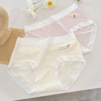 A Small Flower ~ Cotton Underwear for Women Traceless Mid Waist Japanese Girls Antibacterial Crotch Breathable Sweet Girl Briefs