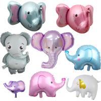 1pcs Cartoon 3D Elephant Head Animal Foil Balloon Jungle Boy Girl Happy Birthday Party Decorations Baby Shower Children Toys