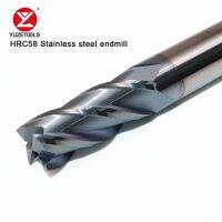 HRC58 เครื่องตัดสแตนเลสคาร์ไบด์ทังสเตนเหล็ก 4F ขอบคู่กับ Endmill สําหรับการกัดแข็งสําหรับวัสดุ