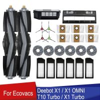 สำหรับ X1 Ecovacs Deebot ชิ้นส่วนอะไหล่สำรอง T10เครื่องดูดฝุ่นหุ่นยนต์เทอร์โบถุงหูรูดเศษผ้าตัวกรอง HEPA ไม้ถูพื้นมีแปรงหลักผ้า Shionize