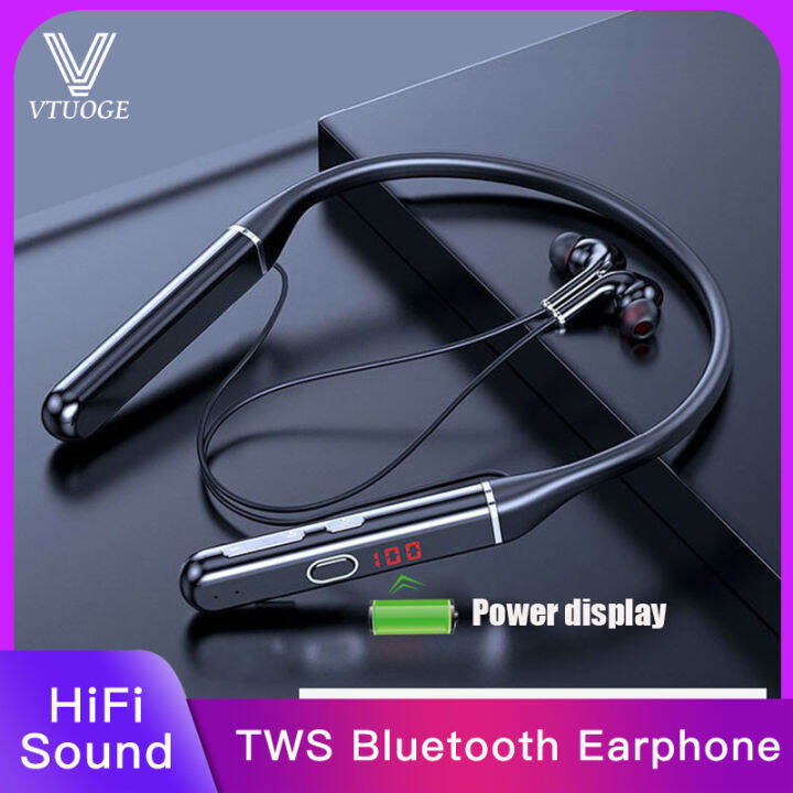 VTUOGE 100 Hours Long Time Standby Bluetooth Earphone IPX5 Waterproof