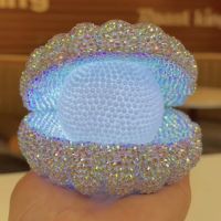 【hot】ﺴ Night All Rhinestones Big Figurines Scallop Ornaments Decoration Accessories for Room