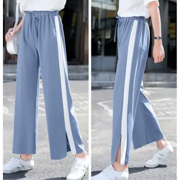 Girls pants loose casual pants summer 2021 new Korean version of thin  nine-point wide-leg pants for