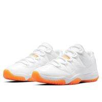 Ready to Ship ✅Authentic NK* A J 11 R Low "Bright- Citrus-" White Orange Mens And Womens รองเท้าบาสเก็ตบอล Couples Actual Sports Shoes {Limited time offer} {Free Shipping}