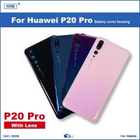 สำหรับ Huawei P20Pro ฝาหลังปิดโทรศัพท์ปลอกหุ้มช่องหลังฝาหลังแทนโดยหัวเว่ย Huawei P20pro ฝาหลังปิดโทรศัพท์ฝาหลังมีเลนส์กล้องชิ้นส่วนอะไหล่ LHG3763