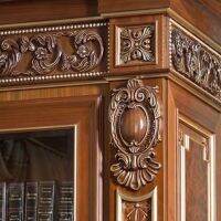 บัวประดับผนัง แกะสลักติดมุม Carved Corner Moulding ชิ้นประดับ ตกแต่งผนัง บัวโพลียูรีเทน แพนยูเนี่ยน (Pan Union)