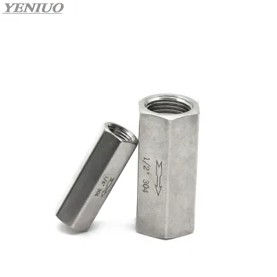 304 Stainless Steel One-way Check Valve Full Port 1/8 quot; 1/4 quot; 3/8 quot; 1/2 quot; 3/4 quot; Female pressure water