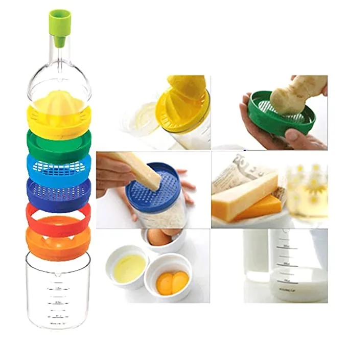 BIN 8 TOOLS - 8 in 1 Multipurpose Kitchen Tool Shaped Like Wine Bottle