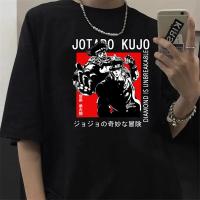 2023 New Jojo เสื้อยืดผจญภัยแบบแปลกประหลาดเสื้อเชิ้ตลาย Demon Slayer Jujutsu Kaisen Tokyo Revengers เสื้อยืดแนวสตรีทแวร์