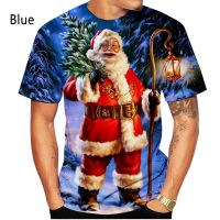 New Fashion Christmas 3D Printing T-shirt Funny Casual Short Sleeve Hip Hop Santa Claus T-shirt