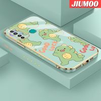 เคส JIUMOO สำหรับ Infinix ร้อน9 Pro เคส X655C ลายการ์ตูน Luck Little Monster ใหม่กรอบสี่เหลี่ยมเคสพื้นผิวชุบซิลิกาเจลนิ่มกันกระแทกเคสมือถือฝาครอบป้องกันเลนส์กล้องถ่ายรูปทั้งหมด