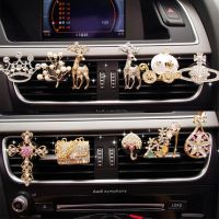 CW MR TEACar Air Freshener RhinestoneHeelsAir Vent Clip Perfume Sparkling AutomobileCar Fragrance