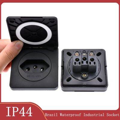 Brazil Waterproof Dustproof Industrial Socket 10A/20A 250V IP44 AC Power Socket Power Connector Plug Electrical Socket