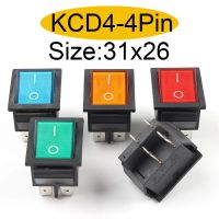 1/5PCS KCD4  Rocker Switch ON-OFF 2 Position 4 Pin Electrical Equipment With Light Power Switch Switch Cap 16A 250VAC/20A 125VA