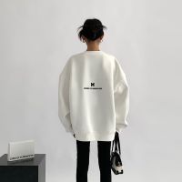 2023 Genuine  Composite round neck letter printed pullover sweatshirt for women 2022 spring and autumn new loose and versatile trendy brand top vibe style