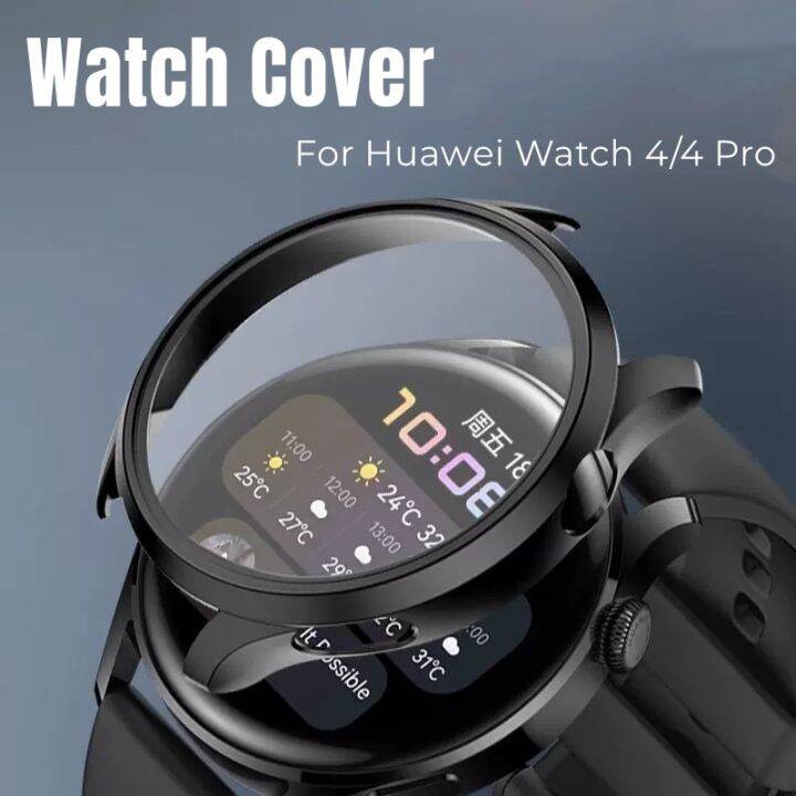 watch-cover-for-huawei-watch-4-pro-full-cover-screen-protector-soft-tpu-plating-case-tempered-film-smart-watch-accessories-cases-cases