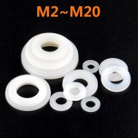 10-200pcs Nylon Washers M2 M2.5M3 M4M5M6M8 M10-M20 White Plastic Nylon Flat Washer Plane Spacer Insulation Gasket For Screw Bolt