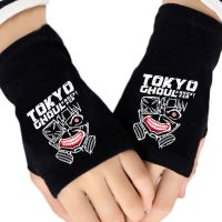 2020 Fashion Winter Warm Cotton Print Gloves Fingerless Anime Tokyo Ghoul Black Glove Couple Men Women Mitten Cosplay Gifts