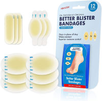 Dr. Fredericks Original Better Blister Bandages - 12 ct Variety - Waterproof Hydrocolloid Bandages for Foot, Toe, &amp; Heel Blister Prevention &amp; Recovery - Blister Pads 12 Count (Variety Pack)