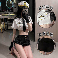 Fun Lingerie Sexy Short Shirt Wrapped Hip Fold Show Thin Short Skirt Professional Dress Uniform Fury Set 1631 YM4K