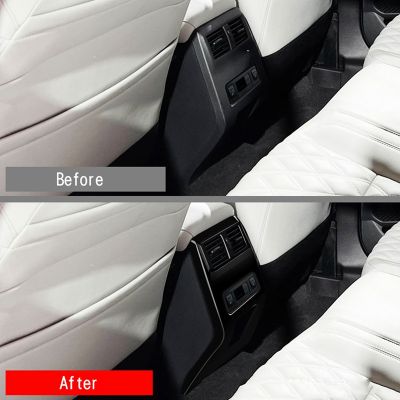 RHD for Mitsubishi OUTLANDER 2022 Armrest Box Rear Air Vent Frame Anti-Kick Cover Sticker Trim