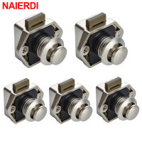 NAIERDI 5PCS Camper Car Push Lock RV Caravan Boat Motor Home Cabinet Drawer Latch Button Locks For Furniture Hardware