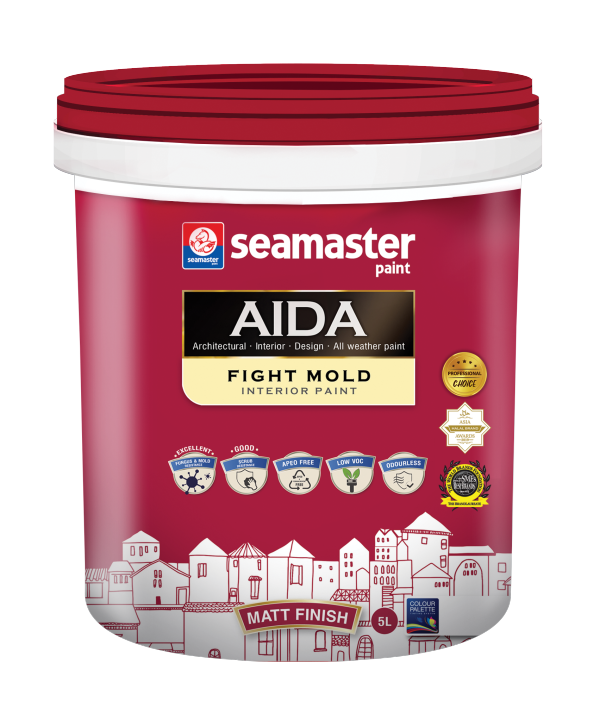 Seamaster Paint AIDA Interior Paint Fight Mold/Easy To Clean Purple