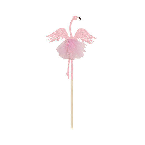 jollyboom-ฮาวาย-flamingo-เค้กใส่ป้าย-cupcake-ตกแต่งเค้กตกแต่งบัลเล่ต์เต้นรำ-flamingo-glitter-สีชมพู-fine-feather-flamingo-เด็กวันเกิดเค้ก-topper