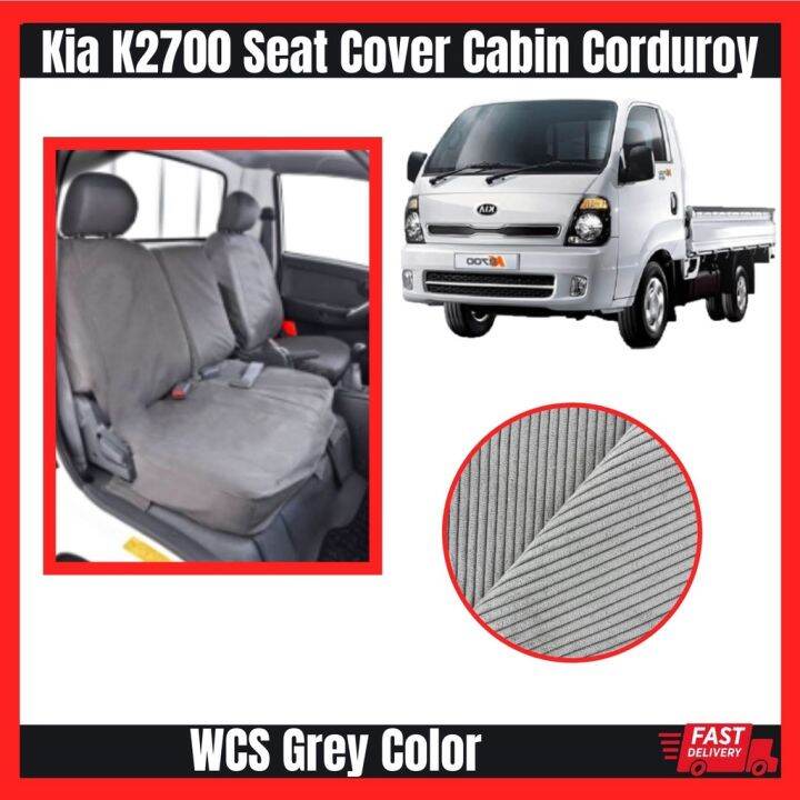 MG Kia K2700 Seat Cover Cabin Corduroy WCS Grey Color (Kia Accs
