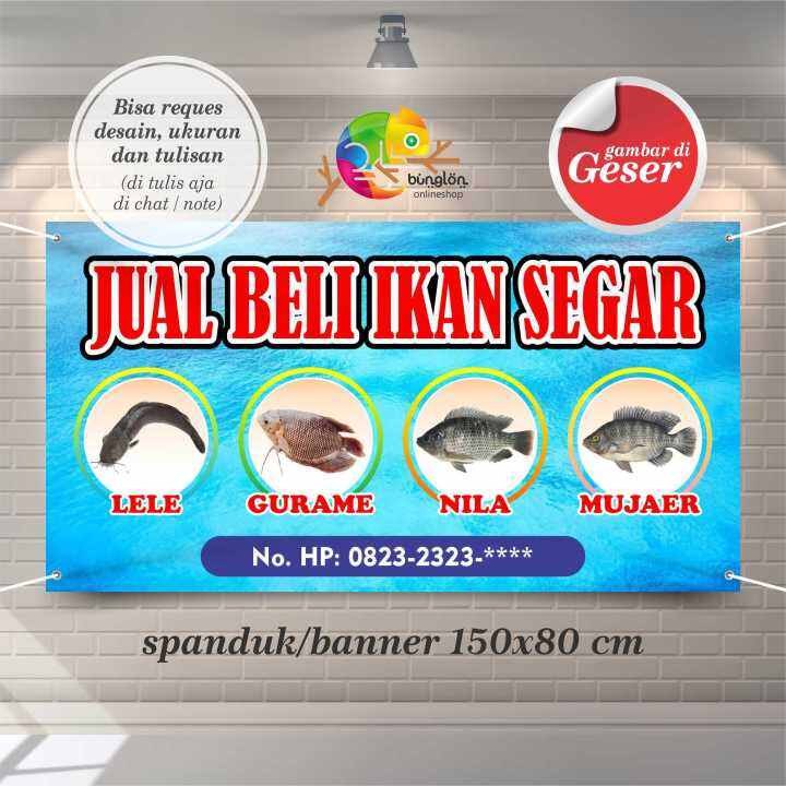 Spanduk, Banner Jual Beli Ikan Segar B | Lazada Indonesia