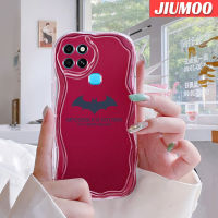 เคส JIUMOO สำหรับ Infinix Smart 6 HD Smart 6 Plus Smart 7เคสการ์ตูนแบทแมนลายคลื่นเนื้อครีมกันกระแทกแบบใสนิ่มเคสมือถือสร้างสรรค์โปร่งใสลายกล้องถ่ายรูปฝาครอบป้องกันง่าย