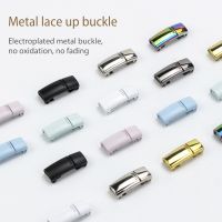 4pcs/pair New Metal Magnetic buckle Shoelaces magnetic Lock Shoes Accessories AF1 Sneaker Kits Metal Laces Buckle 9 Color