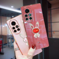 DTT เคสกระต่ายเพชร3D บนซิลิโคนนิ่มชุบที่ครอบสำหรับ Xiaomi POCO X3 Pro X4 X2 M3 M2 M4 POCOF3 F4 GT C40