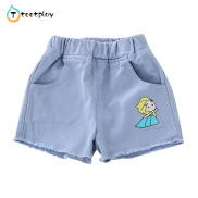 Tootplay Mùa Hè Phong Cách Hàn Quốc Cô Gái Quần Short vải bông denim công