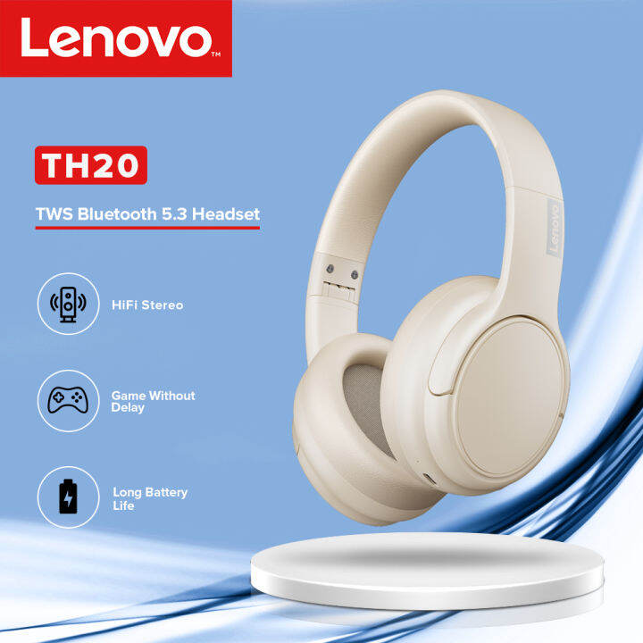 Lenovo Thinkplus Th Wireless Headphones Over The Ear Hifi Stereo Music Low Latency Tws