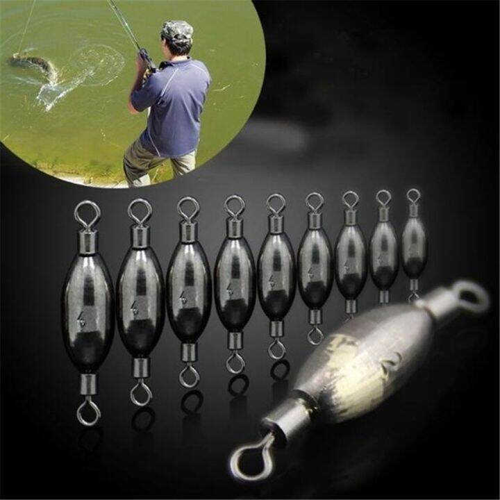 5Pcs Fishing Swivels Sinkers Swivels Rolling Lead Sinker Tackle