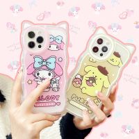 {Doudou Plush} Kawaii My Meldoy เคสโทรศัพท์ Sanrio Pompom Purin iPhone 14 13 12 11 X Xs Plus Pro Max ของขวัญคริสต์มาสเด็กผู้หญิงของเล่นเคสห่อหุ้ม