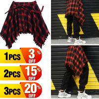 Hip-Hop Tide Brand Punk Street Dance Fake Hem Short-Sleeved Decorative Shirt For Men Hip-hop Clothes Skirt Man Punk Shorts