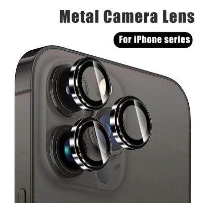 [สินค้าใหม่ในสต็อก] โลหะกล้องเลนส์ป้องกันหน้าจอสำหรับ iPhone 13 Pro Max 11 12 14 Pro Max 11Pro 12มินิกรณีส่องสว่างแหวนกล้องกระจกนิรภัย