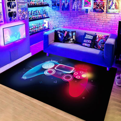 【cw】Home Area Gamer Rugs with Game Controller Design,Non Slip Floor Mats for Kids,Throw Car for Decor Living Bed Playrooms Tapis ！
