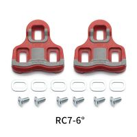 Wellgo แป้นถีบจักรยาน Cleats อุปกรณ์เสริม RC7สีดำ/ สีแดง Sepatu Road Bike Cleats แผ่นล็อค/Splint เข้ากันได้กับมองเหยียบ