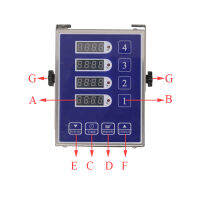 (100 ดีมาก) ครัวสี่ Calculagraph 4ช่องจับเวลาเตือนนาฬิกาจับเวลาการใช้งานเชิงพาณิชย์ครัวหลายช่องจับเวลา