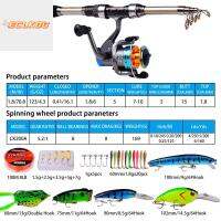 ECLK0G เสาคาร์บอนอุปกรณ์ตกปลาน้ำหนักเบา1.8เมตรน้ำหนักเบาเป็นพิเศษรอกตกปลาสายเบ็ดตกปลาเบ็ดตกปลากล้องส่องทางไกลชุดอุปกรณ์ตกปลาชุดตกปลาแบบเต็มรูปแบบ