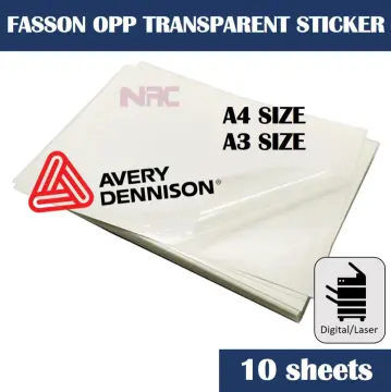 10/50pcs A4 Transparent Sticker Paper Laser Clear PVC Pet