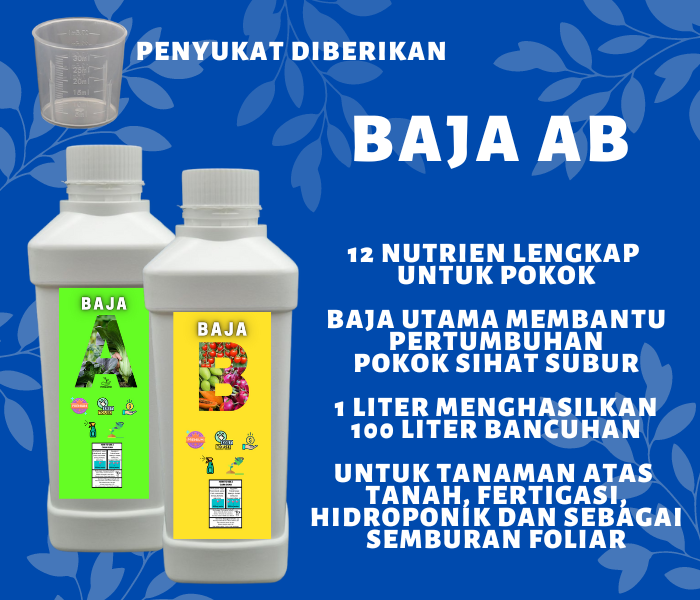 BAJA AB FORMULA LADANG 2 LITER / BAJA HIDROPONIK/ BAJA FERTIGASI AB ...