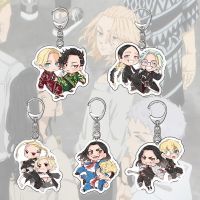 Japanese Anime Tokyo Revengers Cosplay Q Version Figures Keychain Manjiro Ken Takemichi Hinata Atsushi Chibi Key Chain Bag Charm