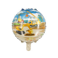 50Pcs 18inch Vehicle Foil Helium Balloons Cartoon Excavator Crane Forklift Truck Balloon Birthday Party Decoration Kid Toys