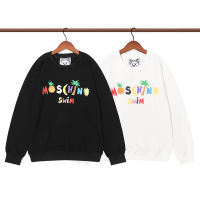 Moschinos O-คอเสื้อกันหนาวหมวกผู้ชายผู้หญิงฮาราจูกุพิมพ์สบายๆ Multicolor เสื้อสวมหัว U Nisex แฟชั่นท็อปส์