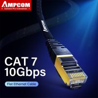 AMPCOM Ethernet Cable RJ45 Cat7 Lan Cable STP RJ 45 Flat Network Cable Patch Cord for Modem Router TV Patch Panel PC Laptop