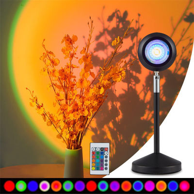 Sunset Projection Floor Lamp Background Romantic Atmosphere Rainbow Energy-efficient 180° Rotation Lights For Engagement Party